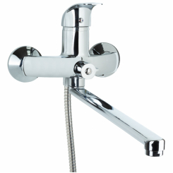 Змішувач SD Ø40 для ванни гусак прямий 350мм дивертор вбудований картриджний TAU (SD-2C243C)