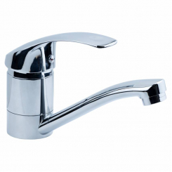 Змішувач SL Ø40 для кухні гусак прямий 150мм на гайці TAU (SL-1B143C)