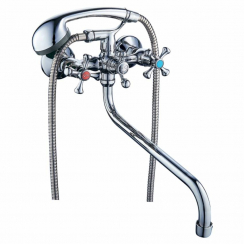 Змішувач VN 1/2" для ванни гуска вигнутий дивертор.