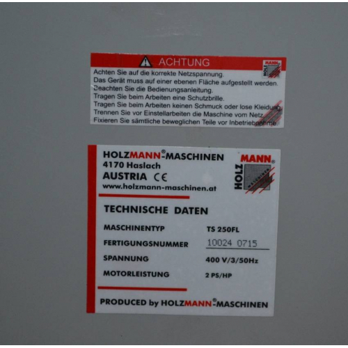 Циркулярна пила Holzmann TS 250FL