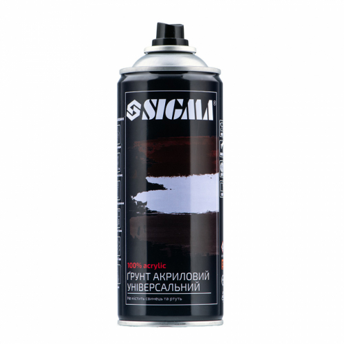 Ґрунт аерозольний акриловий 400мл RAL 9005 чорний SIGMA (2737531)