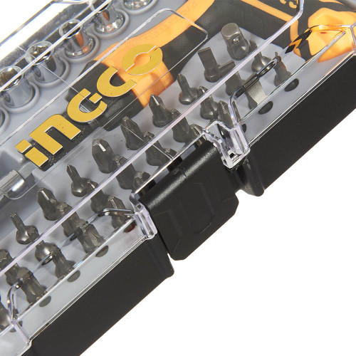 викрутка Т-подібна з набором насадок та головок 47 од. INGCO